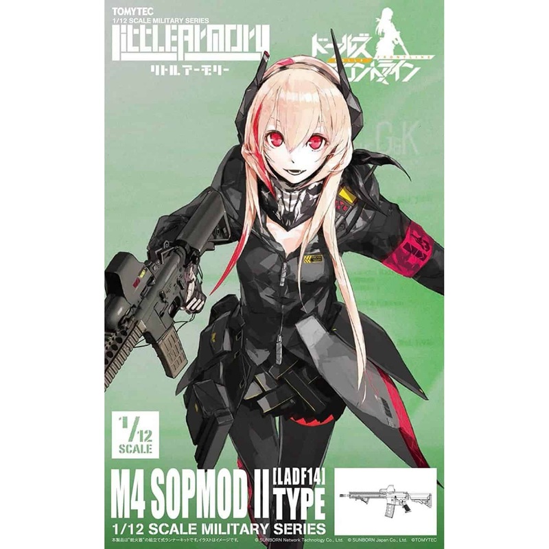 TOMYTEC Little Armory LADF14 Dolls Frontline M4 SOPMODII Type Plastic Model Kit